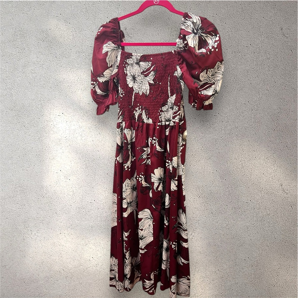 Floral Puff Sleeve Dress